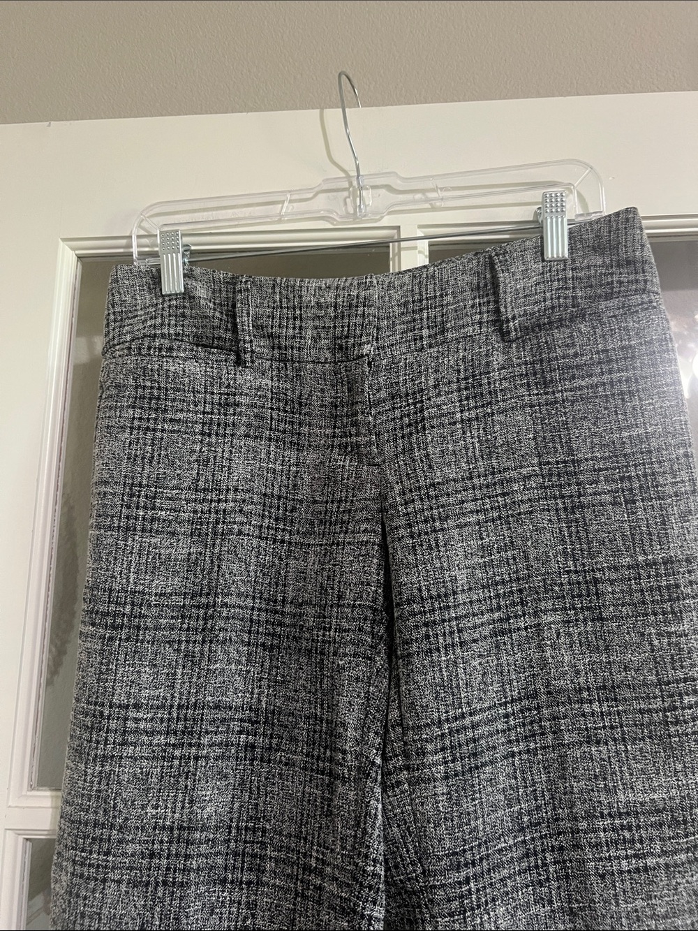 7th Avenue Gray Plaid Wide-Leg Work Pants Size 4P - Picture 6 of 12